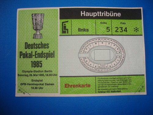 1985 ticket dfb pokalfinal - 1985,
