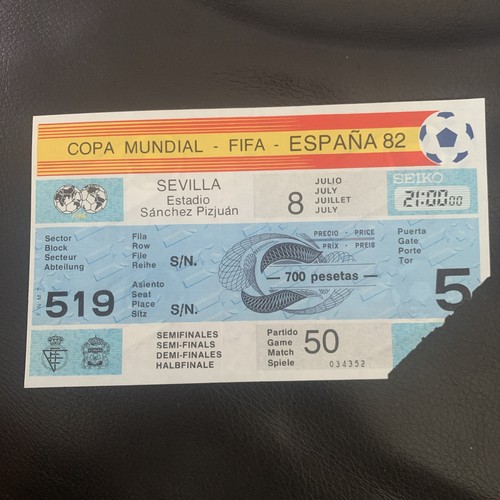 Football ticket 1982 world - world, cup