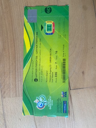 Eintrittskarte ticket fifa - ticket, wm