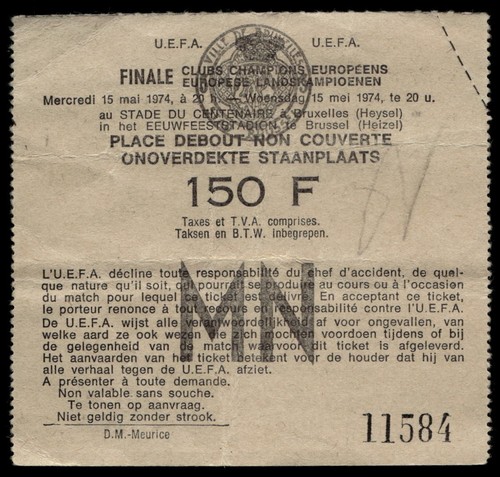 Ticket 1974 atlético madrid - 1974,