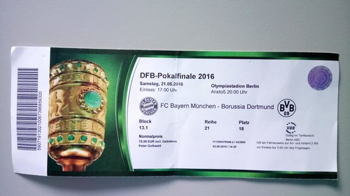 Eintrittskarte dfb pokalfinale - eintrittskarte, dfb-pokalfinale
