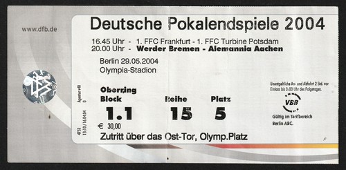 Ticket 2004 werder bremen - 2004,