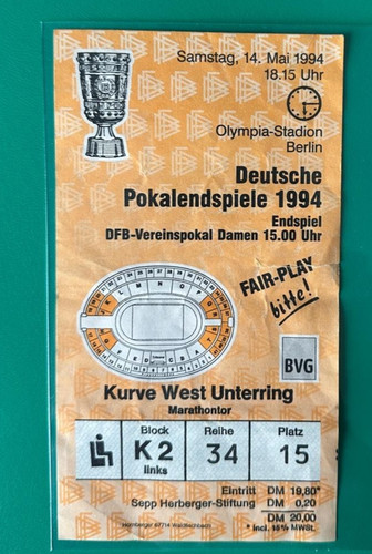 Ticket 1994 pokalfinale - 1994,