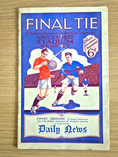1927 cup finale - cup, programm
