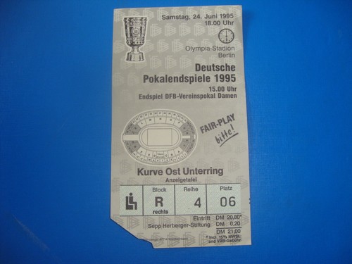 1995 ticket dfb pokalfinal - 1995,