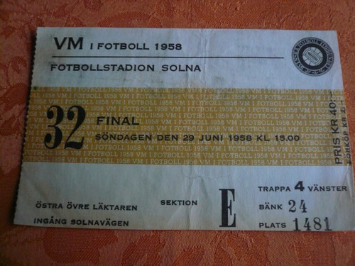Ticket finale 1958 - ticket, wm