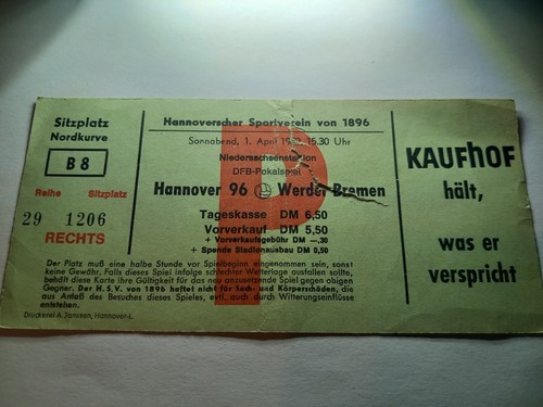 Eintrittskarte fussball dfb - eintrittskarte,