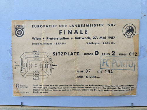 Ticket 1987 bayern - ticket, münchen