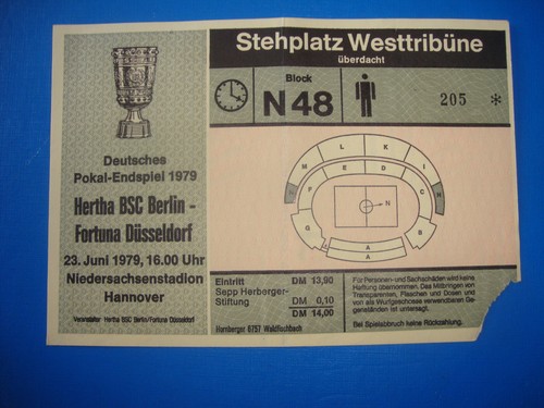 1979 ticket dfb pokalfinal - 1979,